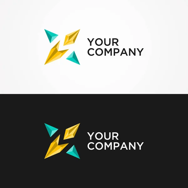 Abstract star vector logo concept illustratie. — Stockvector