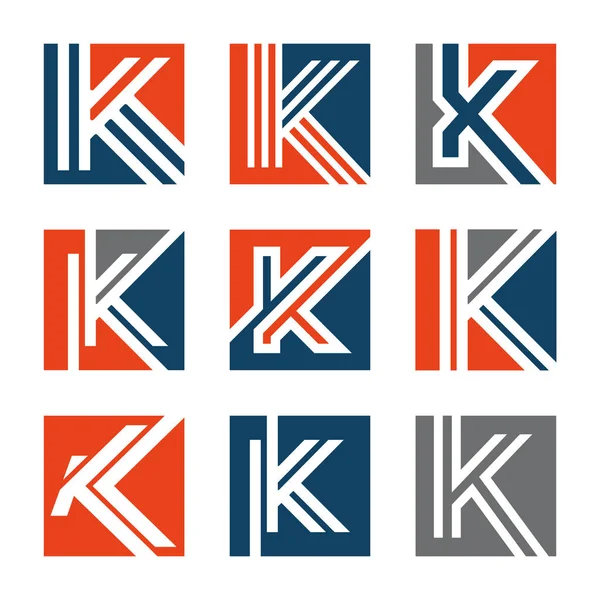 Letra abstracta K vector logo concepto . — Archivo Imágenes Vectoriales