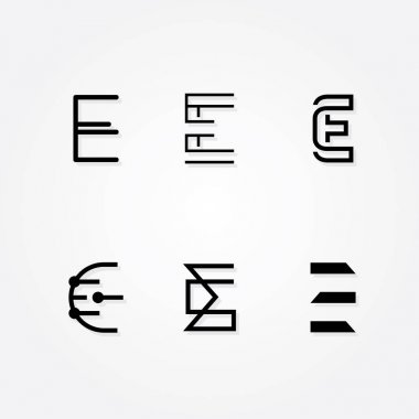 İlk Harf E logo yazım hatası paketi