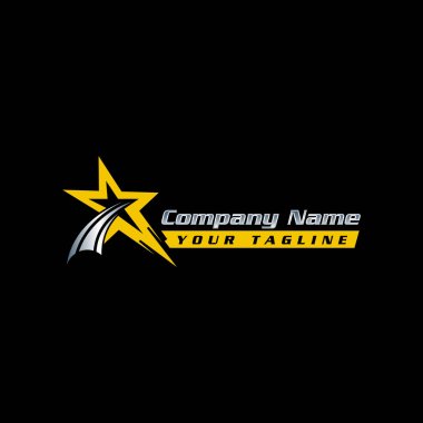 Yıldız logo - vektör logo konsept illüstrasyon.