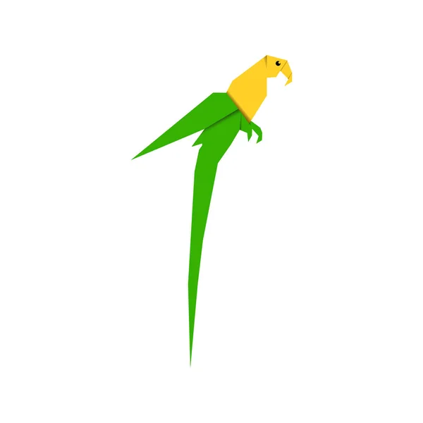 Papagáj logó. Papagáj lapos ikonra. Kakadu elszigetelt ikon — Stock Vector