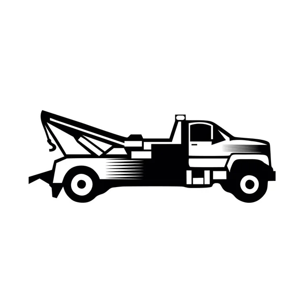 Camion remorque icône vecteur rempli signe plat pictogramme solide isolé sur white.eps8, ep10 — Image vectorielle