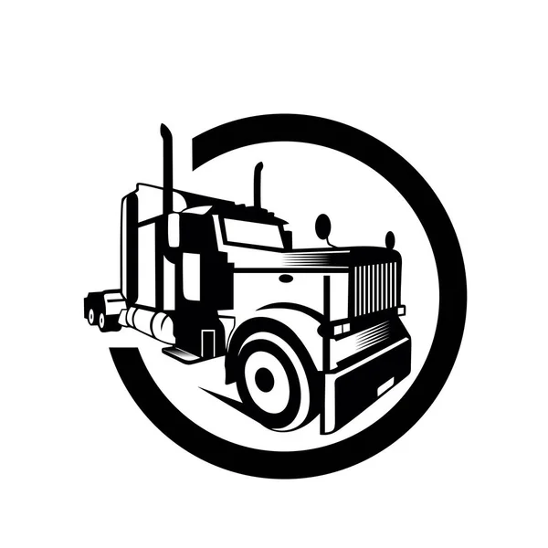 Camion cargo conteneur remorque vecteur illustration, fond blanc, eps8, eps10 — Image vectorielle