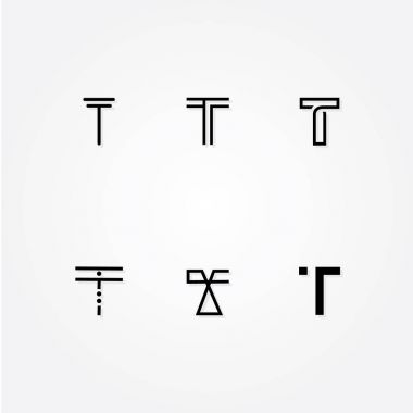 İlk harf T logo yazım hatası paketi