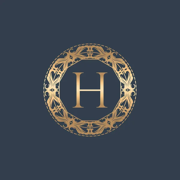 Vintage abstracte logo vector. Luxe insignia logo vector. Monogram embleem insignia. Vector monogram teken. Geïsoleerde monogram symbool. Luxe logo voor abstracte merk. Vintage monogram logo — Stockvector