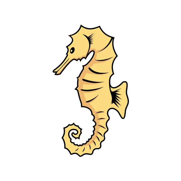 Seahorse pictogram. Vectorillustratie — Stockvector
