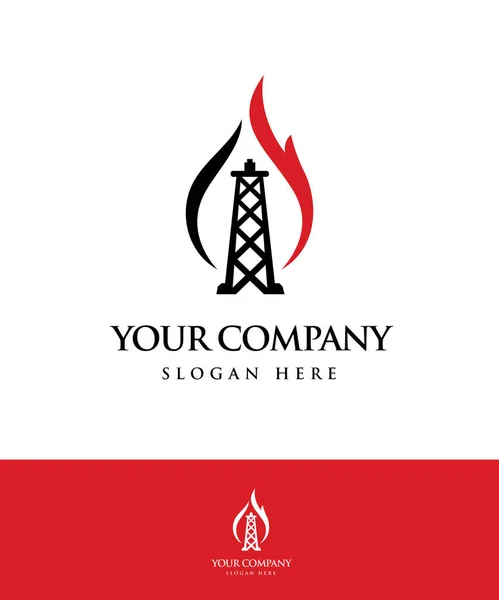 Φυσικό αέριο και πετρέλαιο λογότυπο. Πρότυπο λογότυπο. Εικονίδιο. Εικονογράφηση διάνυσμα. — Διανυσματικό Αρχείο