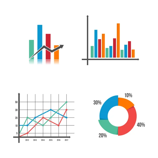 Ferramentas Dados Financiam Diagrama Gráfico Gráfico Gráfico Diagrama Negócios Finanças — Vetor de Stock