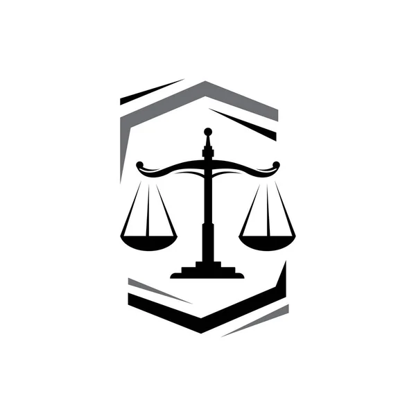 Hukuk yasası için adalet logosu tasarım vektörü. 