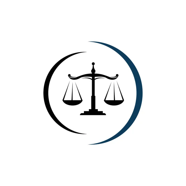 Stylowe wagi logo wymiaru sprawiedliwości wektor projektowania dla prawa lirm — Wektor stockowy
