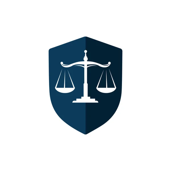 Hukuk yasası için adalet logosu tasarım vektörü. — Stok Vektör
