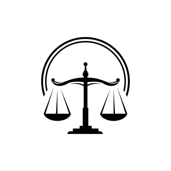 Hukuk yasası için adalet logosu tasarım vektörü. 