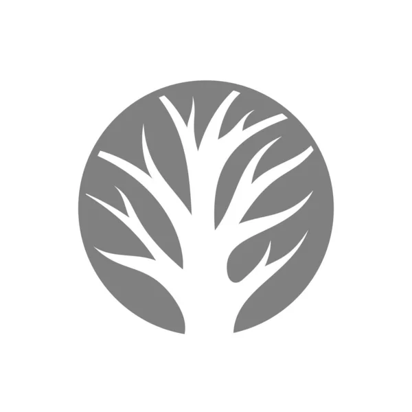 シンプルな死んだ木の幹のロゴベクトルデザイングラフィック要素 — ストックベクタ