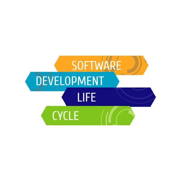 Software development life cycle vector illustration — Stock Vector