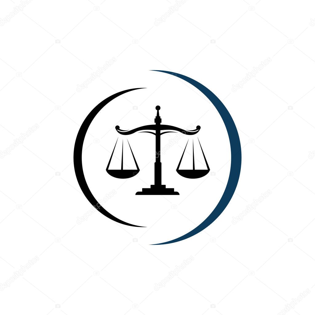 a stylish scales of justice logo design vector for law lirm law 