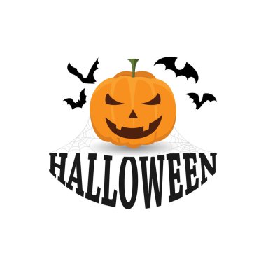 Beyaz vektör görüntüsünde izole edilmiş Cadılar Bayramı korkunç kabakları