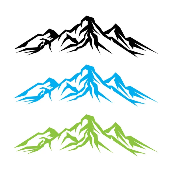 Paesaggio vettore della natura o silhouette di montagna all'aperto per il design degli elementi — Vettoriale Stock