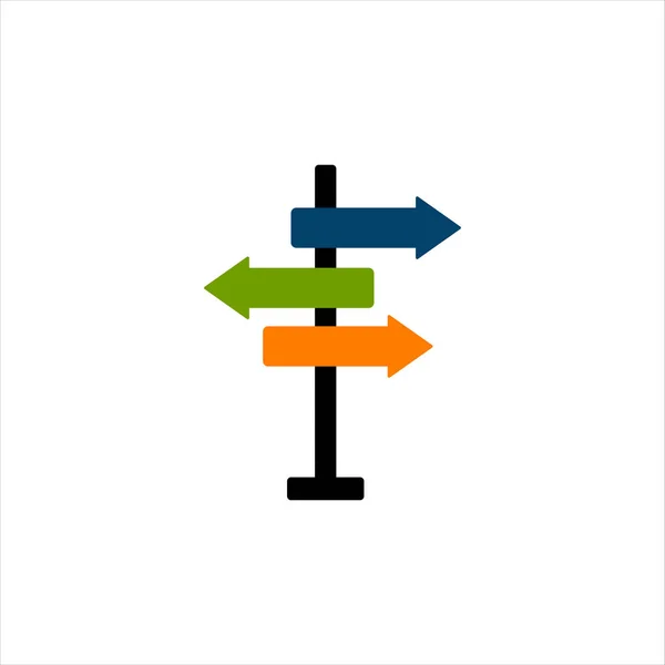 路标方向的箭头路标矢量设计符号 — 图库矢量图片