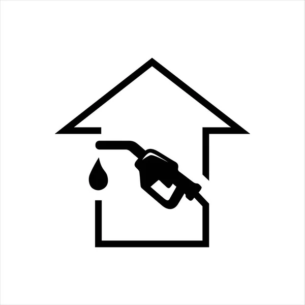 Projeto vetor ícone posto de gasolina. bomba de gasolina de petróleo sym — Vetor de Stock