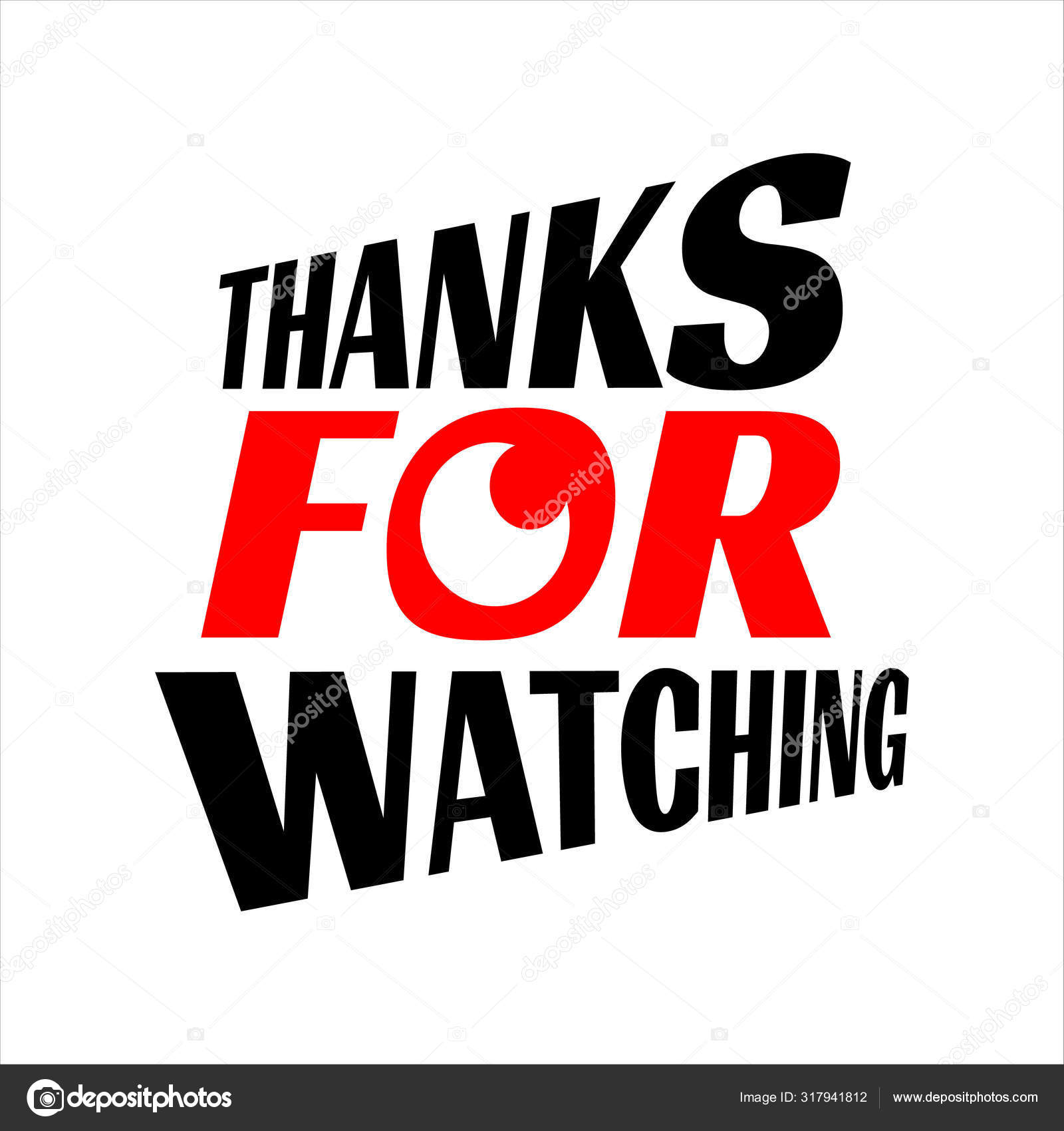 感谢观看在白色背景上分离的字母向量图库矢量图©Taawon 317941812, image size:1600x1700