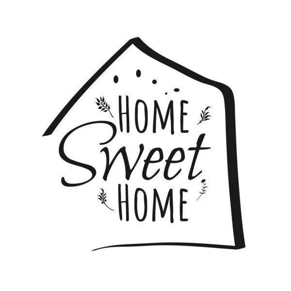 Home sweet home. Typography cozy design for print to poster, t s — Stock Vector