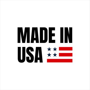 Amerikan bayrağı logosunda yapılmıştır. Kırmızı mavi ikon vektörü.