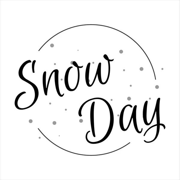 Schnee Tag Schriftzug Vektor isoliert in weißem Hintergrund — Stockvektor