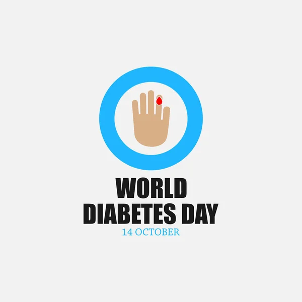 Wereld diabetes dag vector beeld ontwerp illustratie — Stockvector