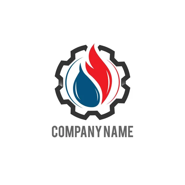 Gas en olie industriële logo design idee. — Stockvector