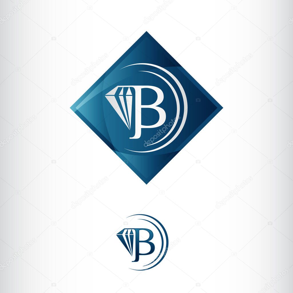 Letter J B and Diamond shape, Luxury Creative Logo vector