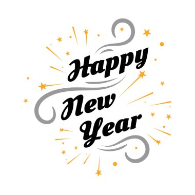 Beyaz Arkaplanda Mutlu Yıllar 2020. 