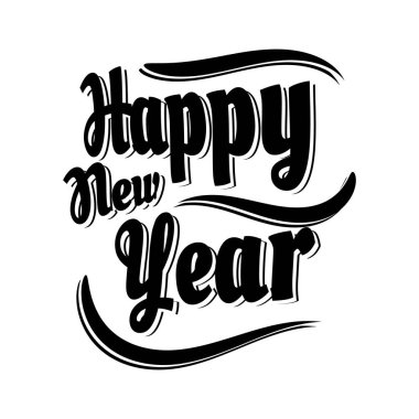 Beyaz Arkaplanda Mutlu Yıllar 2020. 