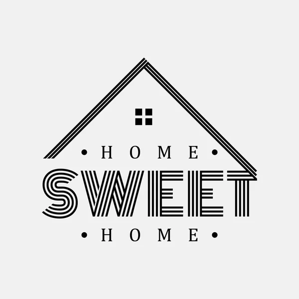 Typografi citat Home sweet home — Stock vektor