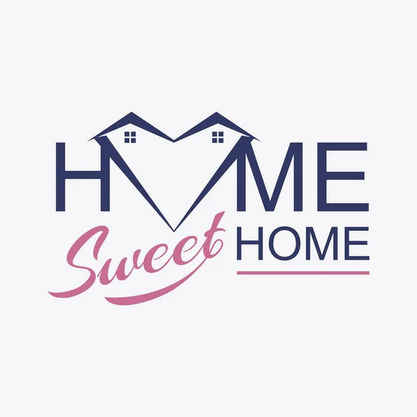 Typografi citat Home sweet home — Stock vektor