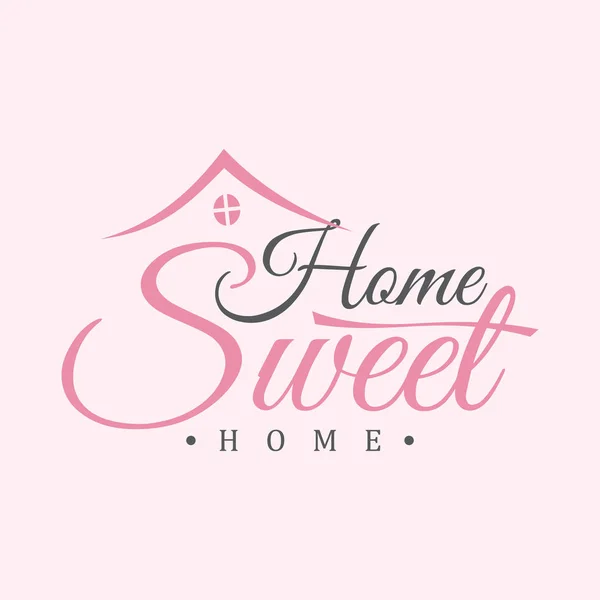 Typografi citat Home sweet home — Stock vektor