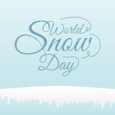 Dünya Kar Günü harf tasarımı