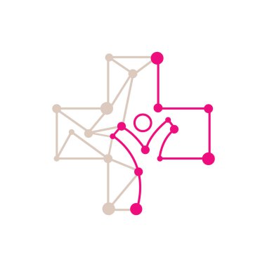 Ambulans Hastanesi Pharm için Sağlık tıbbi logo vektör simgesi