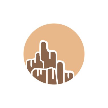 Büyük Kanyon logo tasarımı vektosu.