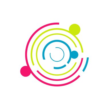 yuvarlak bağlı birlik insanlar topluluğunun logo tasarımı vect