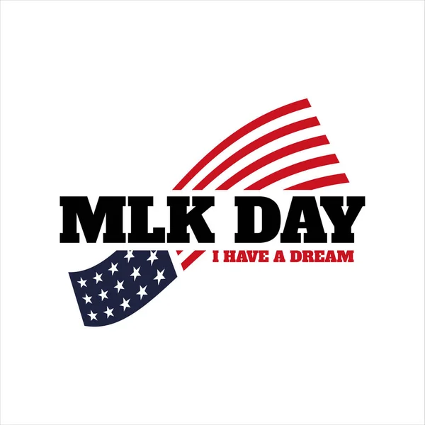 Martin Luther King junior day. S textovkou mám sen. Americký f — Stockový vektor