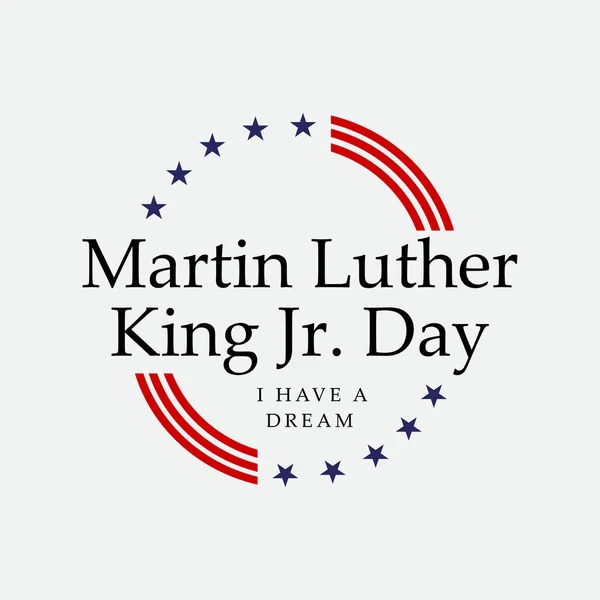 Martin Luther King Jr. nap. SMS-ben van egy álmom. Amerikai f — Stock Vector