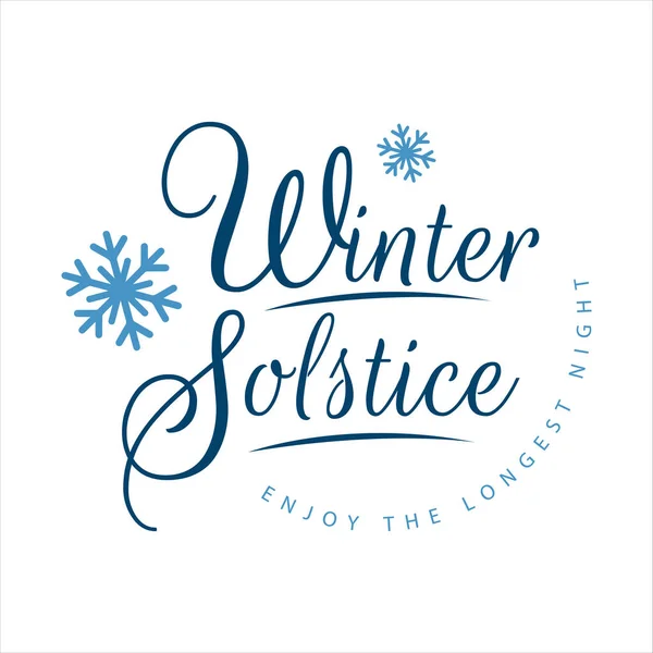 Winter soltice Schriftzug Vektor. Handgezeichnete Wintersoltice genießen — Stockvektor