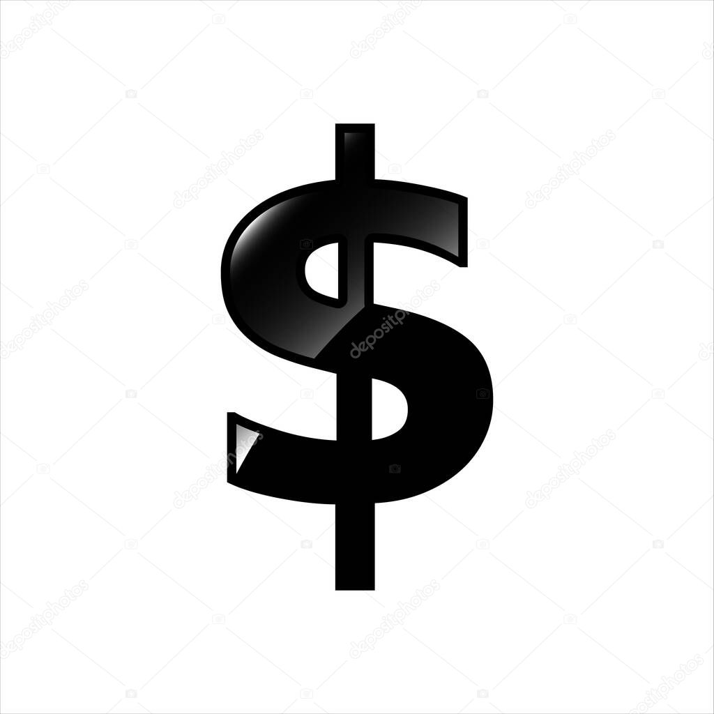 Quality modern graphic design US dollar sign logo icon vector illustrations