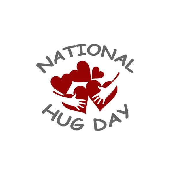 รูปแบบเวกเตอร์การออกแบบโลโก้ Love Hug Heart วันวาเลนไทน์ — ภาพเวกเตอร์สต็อก
