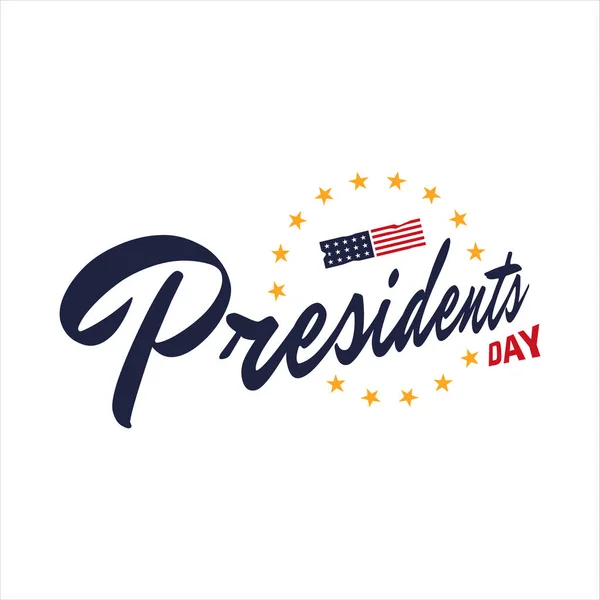 Happy Presidents Day ručně nakreslený text pro prezidenty da — Stockový vektor
