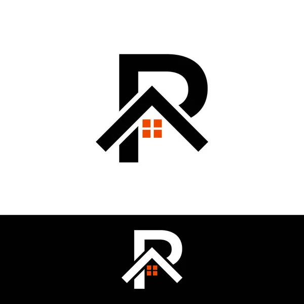 Initial Logo letter P House Real Estate Logo Design — Stock Vector
