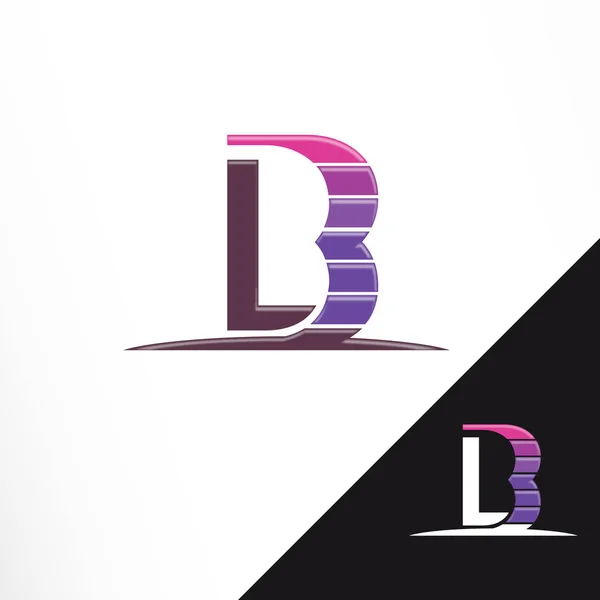 初期ロゴ文字B 、美しいロゴタイプデザイン — ストックベクタ