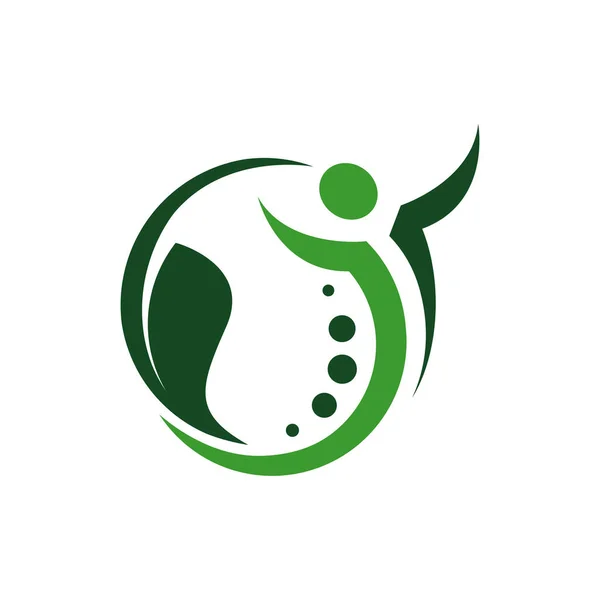 Basit bir kiropraktik logosu. Oyuncu insanların ve omurganın shilhouette 'si.
