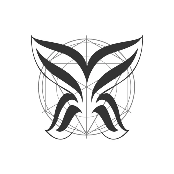 Абстрактные химические бабочки символ красоты Бабочка логотип — стоковый вектор