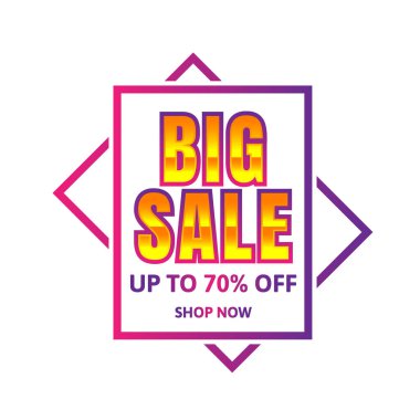 Satış banner şablon tasarımı, büyük satış kadar %80 indirim için özel. SUP